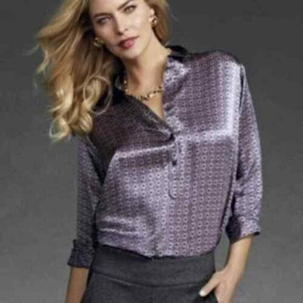 Silk CAbi blouse size medium EUC